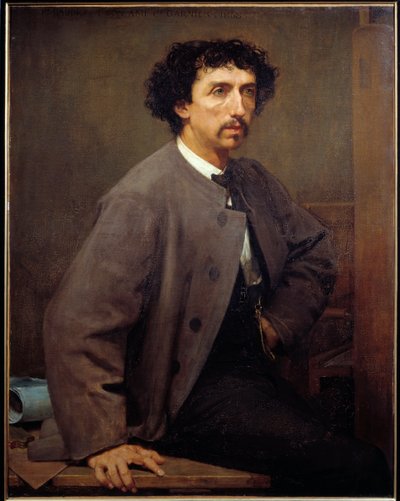 Retrato de Charles Garnier, arquitecto francés (1825-1898) de Paul Baudry