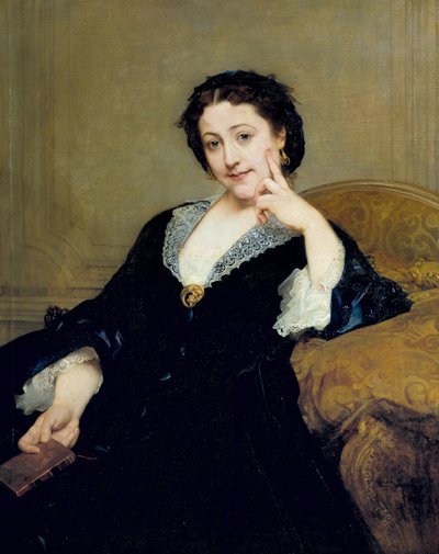 Retrato de Madeleine Brohan (1833-1900) de la Comédie Française (pintura de Paul Baudry) de Paul Baudry