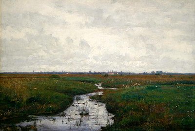 Un arroyo en el páramo cerca de Dachau de Paul Baum