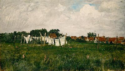 Mecklenburg, paisaje con la pequeña ciudad de Schwann en el Warrow de Paul Baum