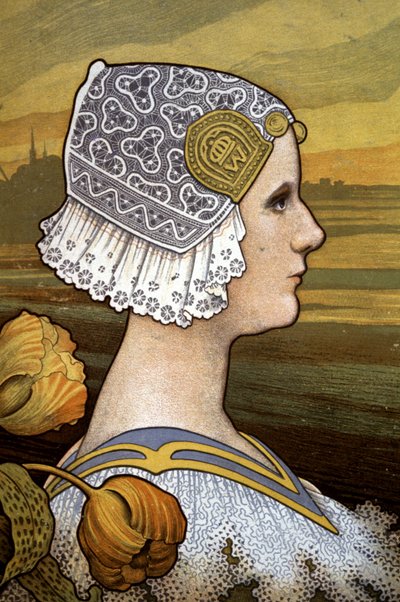 La reina Guillermina de Holanda, hacia 1901 (ilustración) de Paul Berthon