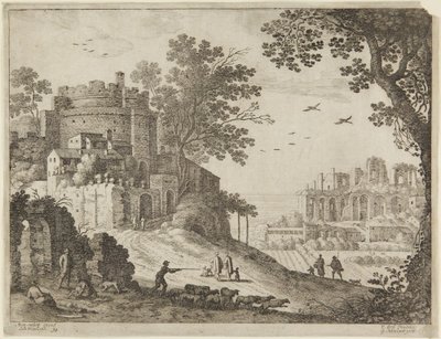 Castillo y pastores de Paul Bril