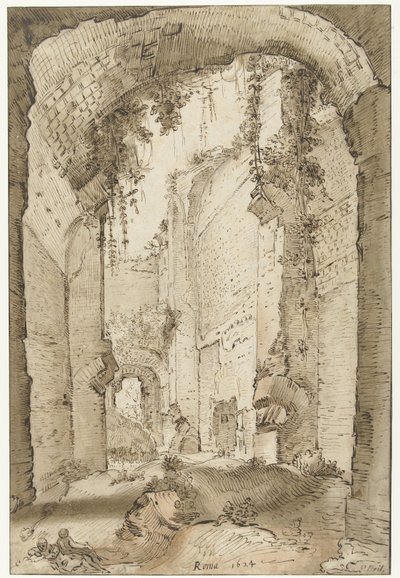 Ruinas del palacio de Septimio Severo en el Palatino de Paul Bril