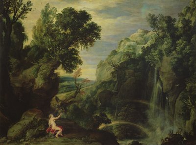 Hebe y el águila de Júpiter, 1610 de Paul Bril