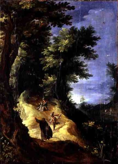 Asesinato de dos frailes dominicos (óleo sobre lienzo) de Paul Brill or Bril