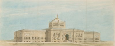 Exposición Mundial Colombina Museo de Bellas Artes, Chicago, Illinois, Perspectiva, c. 1890-1891 de Paul C. Lautrup