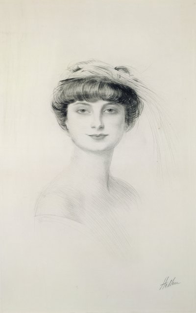Retrato de Anna de Noailles (1876-1933) de Paul Cesar Helleu