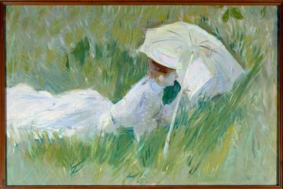 Retrato de Madame Helleu, esposa del pintor, en el césped de Paul Cesar Helleu