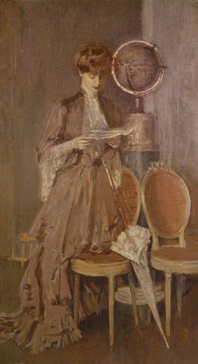 Retrato de Mme Helleu leyendo una carta de Paul Cesar Helleu