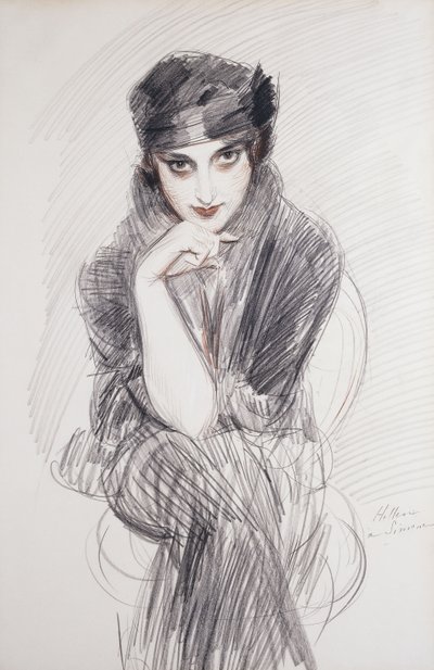 Retrato de una Dama, posiblemente Madam Van Cleef de Paul Cesar Helleu