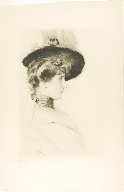 Retrato de mujer con sombrero (Madame Letellier) de Paul Cesar Helleu