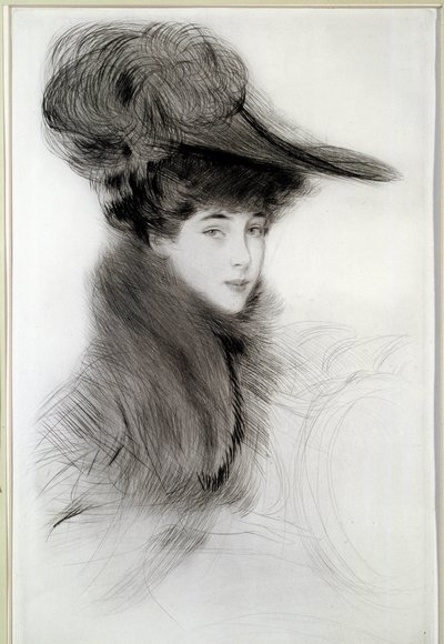 Retrato de la Duquesa de Malborough. Dibujo por Paul Helleu (1859-1927), siglo XX. Bayona, Museo Bonnat de Paul Cesar Helleu