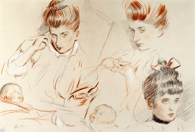 Bocetos de Mme de Paul Cesar Helleu
