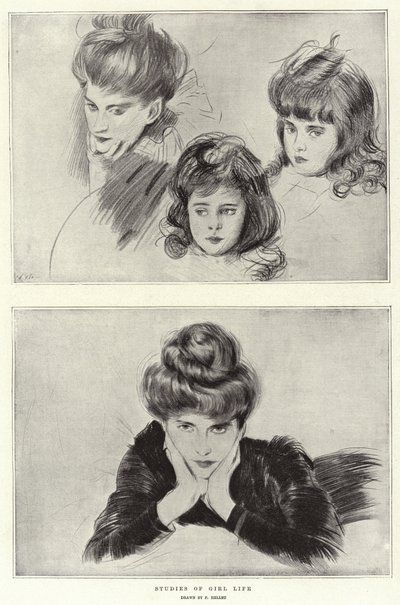 Estudios de la vida de una niña de Paul Cesar Helleu