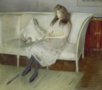 Sinfonía en blanco - Retrato de Yvonne Paulmier de Paul Cesar Helleu