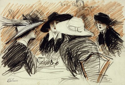 Vos Chapeux: Damas en el Ritz, Nueva York de Paul Cesar Helleu