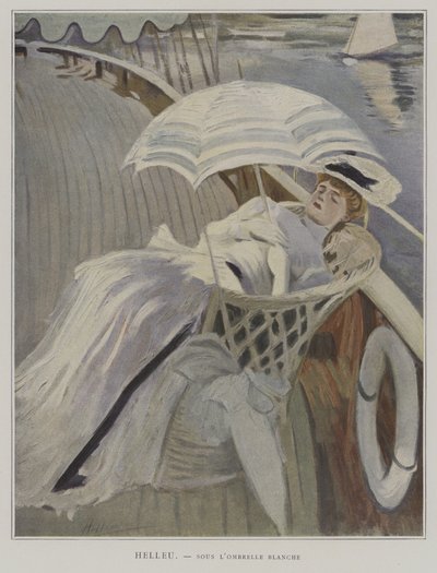 Bajo la sombrilla blanca de Paul Cesar after Helleu