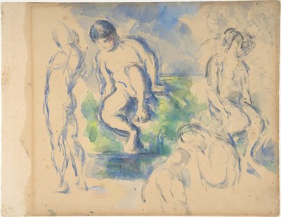 Badende (recto); Stillleben (verso) de Paul Cézanne