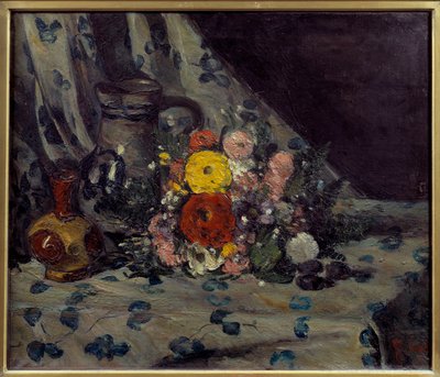 Ramo con dalia amarilla de Paul Cézanne