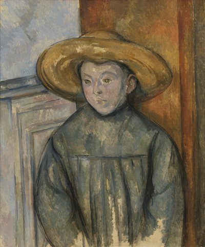 Niño con sombrero de paja de Paul Cézanne