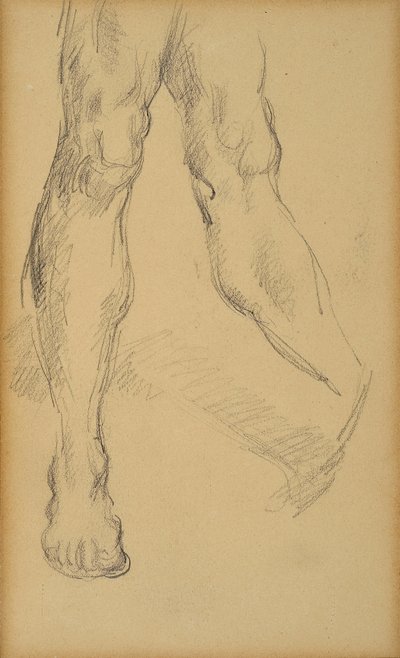 Estudio de las piernas. Dibujo de Paul Cezanne (1839-1906). Plomo sobre papel. Medidas: 19,4x11,8cm. Museo Granet, Aix En Provence. de Paul Cézanne