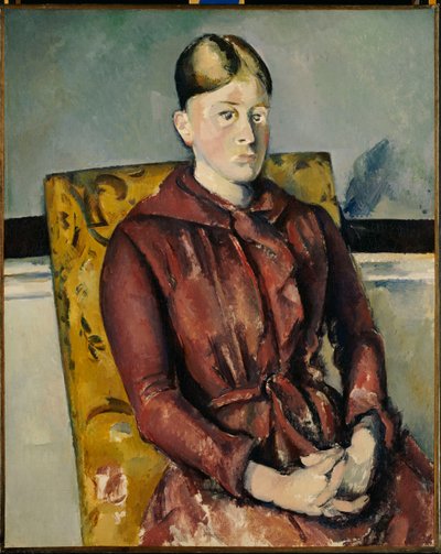 Madame Cézanne con un sillón amarillo de Paul Cézanne