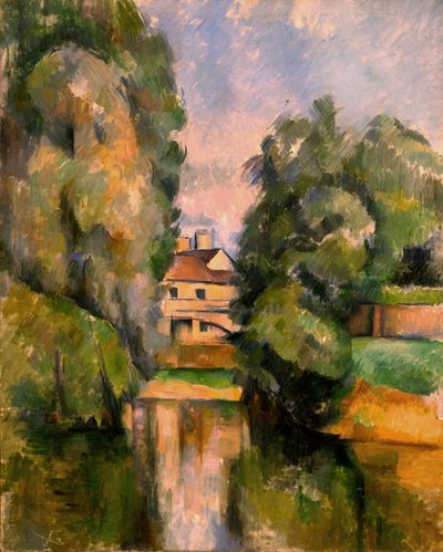 Casa junto al río de Paul Cézanne