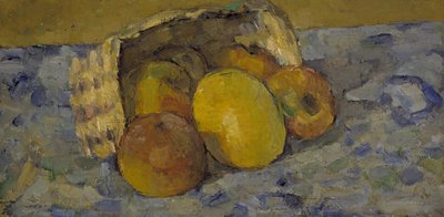 Cesta de fruta volcada, c.1877 (óleo sobre lienzo) de Paul Cézanne