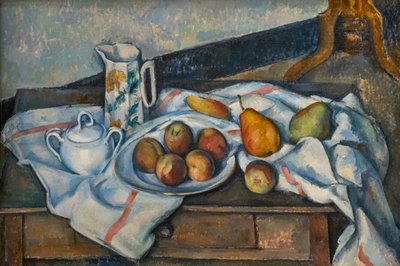 melocotones y peras de Paul Cézanne
