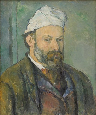 Retrato del artista con gorra blanca de Paul Cézanne