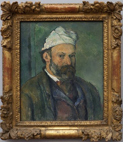 Autorretrato. Pintura de Paul Cézanne (1839-1906), óleo sobre lienzo alrededor de 1880. Arte francés de Paul Cézanne