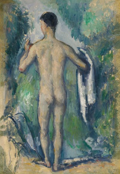 Bañista de pie, visto desde atrás de Paul Cézanne
