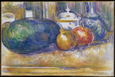 Naturaleza Muerta con una Sandía y Granadas, 1900-06 de Paul Cézanne
