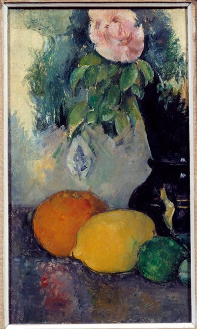 Naturaleza muerta de flores y frutas Siglo XIX. Museo de la Orangerie, París de Paul Cézanne