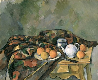 Naturaleza muerta con tetera (óleo sobre lienzo) de Paul Cézanne