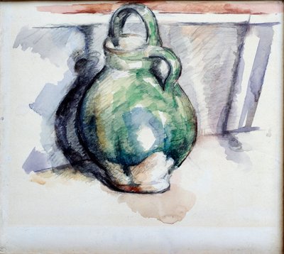 El Jarrón Verde. Acuarela y mina de plomo de Paul Cézanne (1839-1906) 1885 París, Museo del Louvre de Paul Cézanne