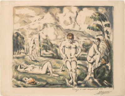 Las grandes bañistas (Les Baigneurs) de Paul Cézanne