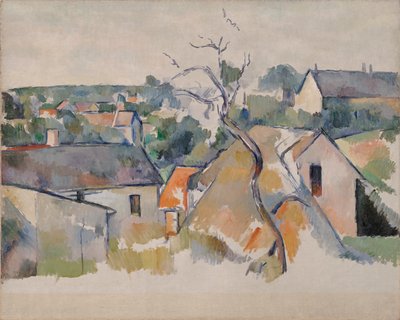 Los tejados, c.1898 (óleo sobre lienzo) de Paul Cézanne