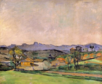 La Cresta de la Estrella con el Pico del Rey, c.1878-79 (óleo sobre lienzo) de Paul Cézanne