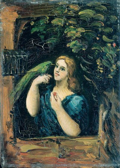 Mujer con un loro (La Femme au perroquet) de Paul Cézanne