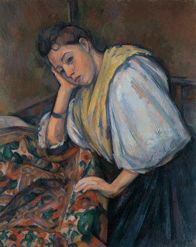 Joven italiana en una mesa, c.1895-1900 de Paul Cézanne