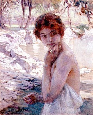Chica junto a un arroyo de Paul Chabas