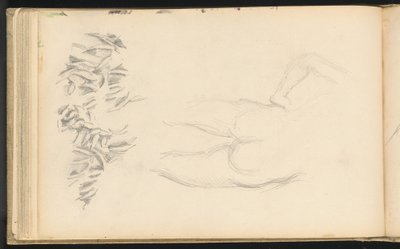 Un Desnudo y Follaje de Paul Cézanne