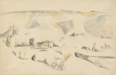 Vista a través de un valle de Paul Cézanne