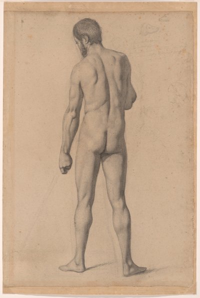 Desnudo académico, visto de espaldas de Paul Cézanne