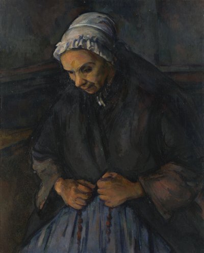 Una anciana con un rosario, c. 1895 de Paul Cézanne