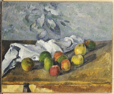 Manzanas y una Servilleta de Paul Cézanne