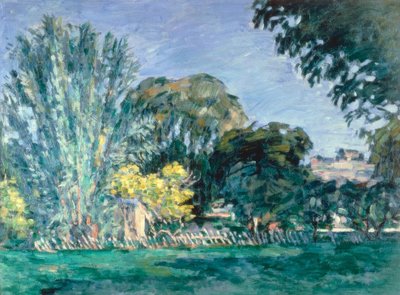 Árboles en Jas de Bouffan de Paul Cézanne