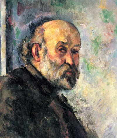 Autorretrato sobre fondo azul de Paul Cézanne