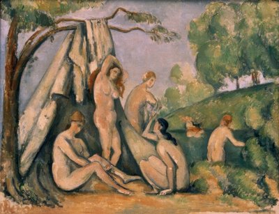 Bañistas frente a la tienda de Paul Cézanne